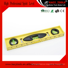 Plástico I-Beam Torpedo Espíritu del Agua Bubble Level Ruler, measure tool